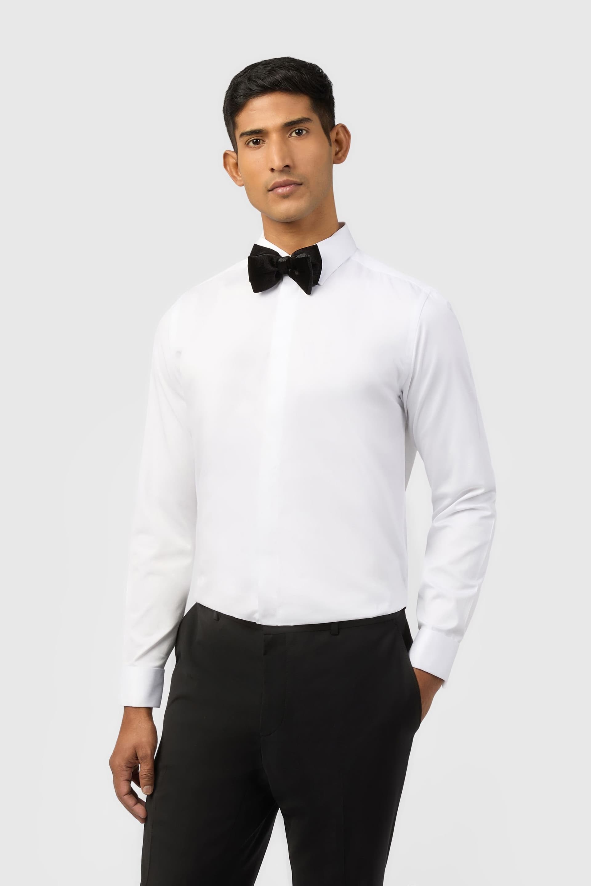 Ted Baker Ted Baker Men's Slim Fit Stretch Evening Shirt in White