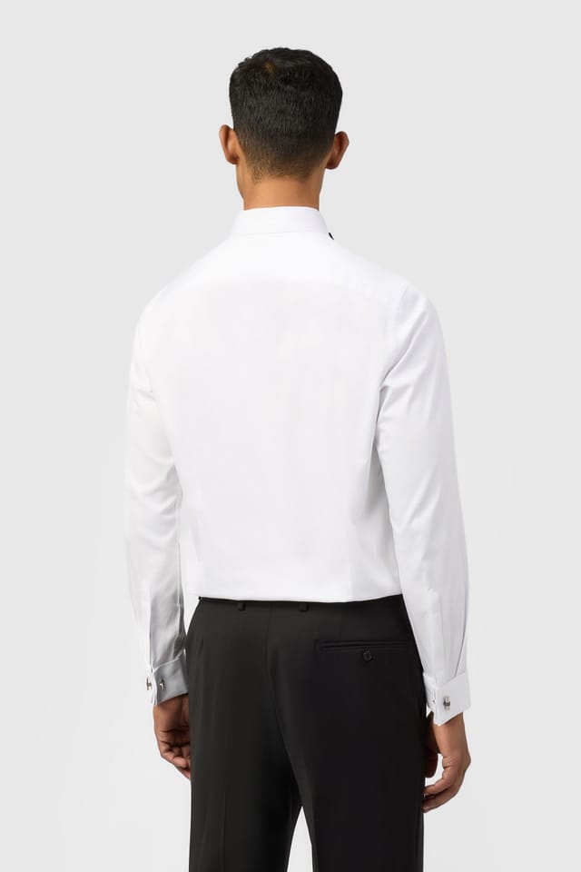 Ted Baker Ted Baker Men's Slim Fit Stretch Evening Shirt in White - 2
