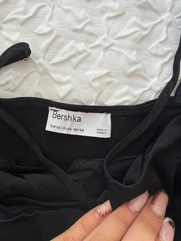 Bershka Bershka satin cowl neck slip dress