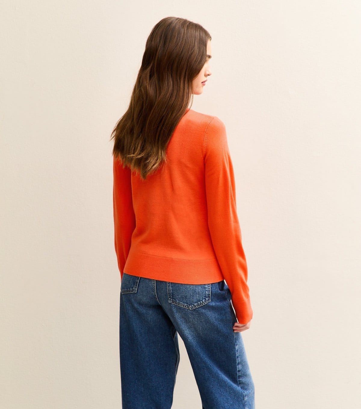 New Look Women's Bright Orange Crew Neck Jumper New Look - 4