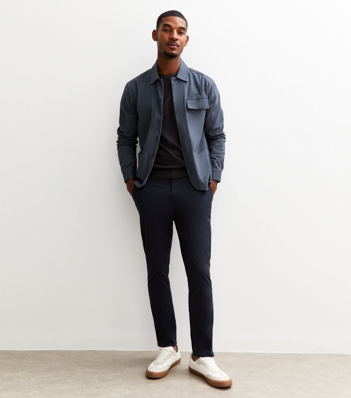 New Look Men's Dark Grey Slim Fit Crew Neck Jumper New Look - 3