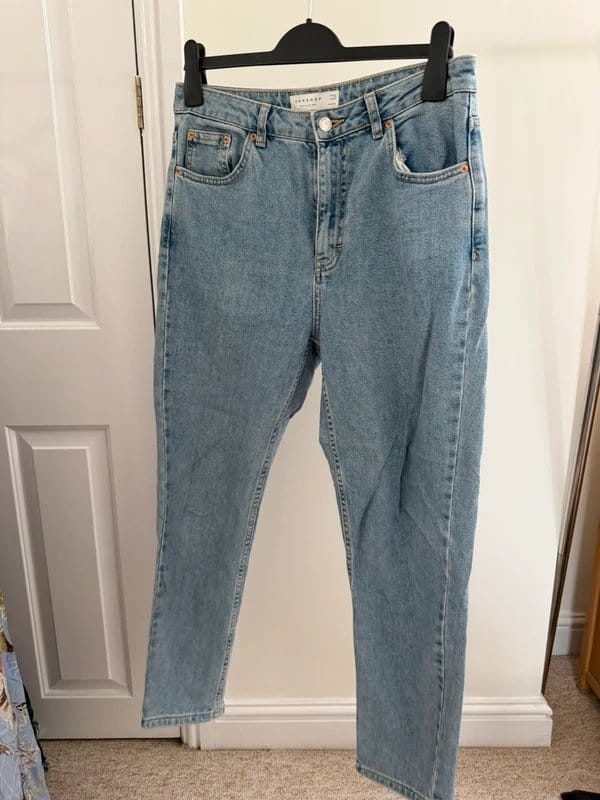Topshop Premium Mom Jeans Light Wash