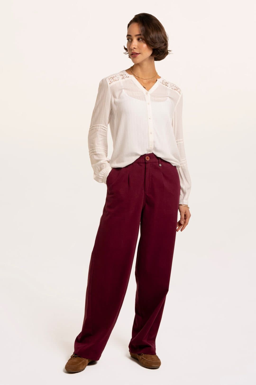 Brakeburn Brakeburn Women's Kael Trouser in Burgundy
