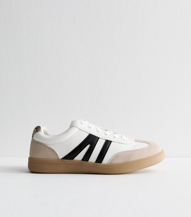 New Look Women's Black Faux Suede Panelled Trainers Vegan New Look - 3