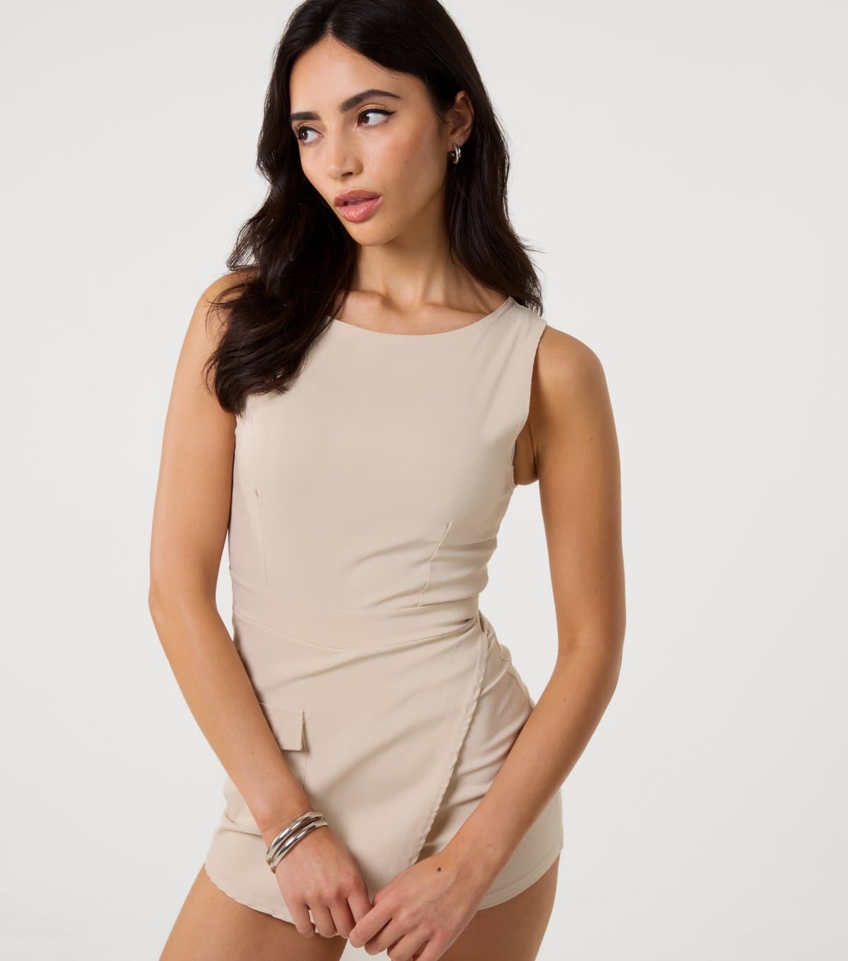 Pink Vanilla Women's Stone Utility Pocket Playsuit Pink Vanilla New Look