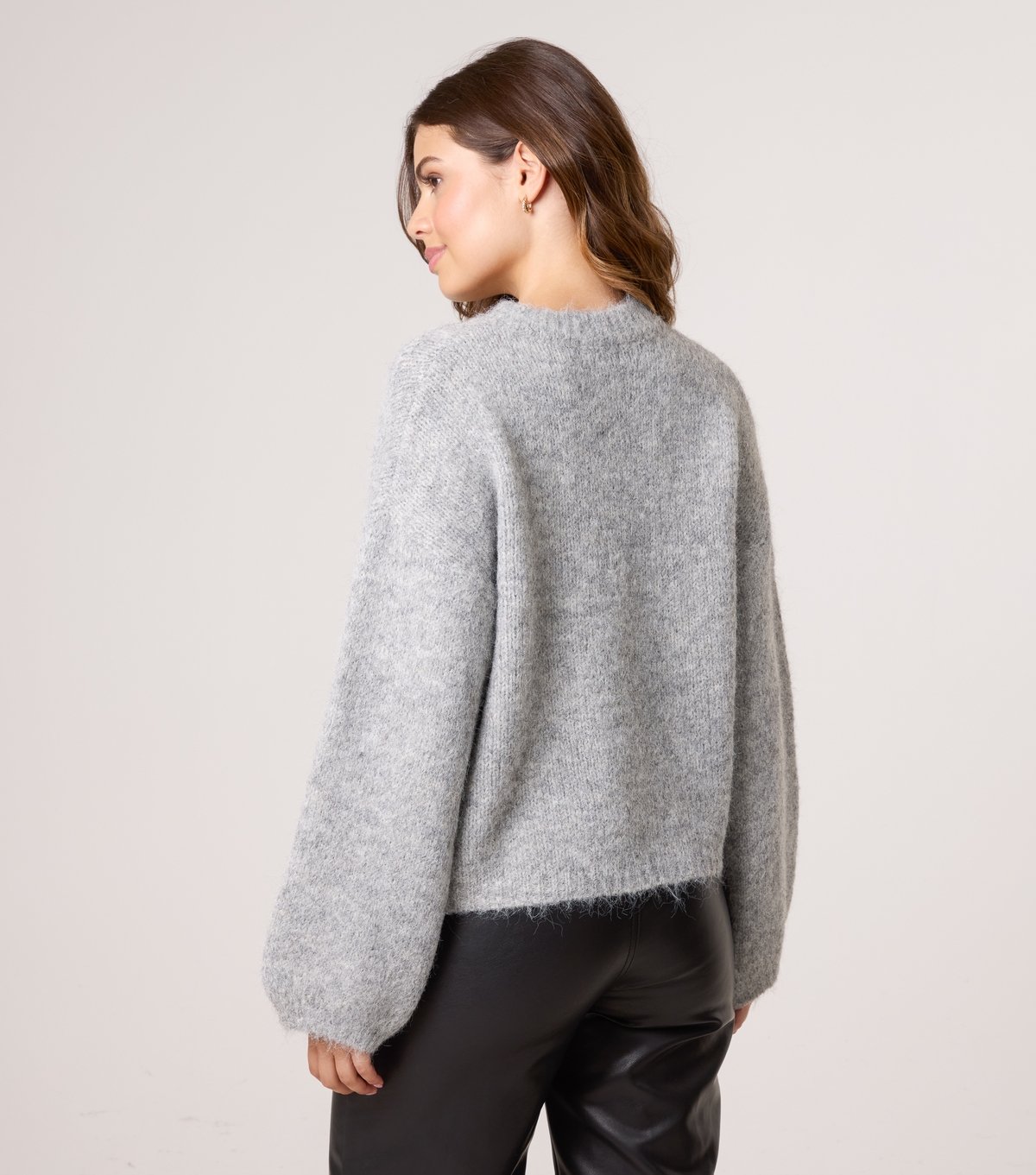 Blue Vanilla Women's Grey Flower Embellished Jumper Blue Vanilla New Look - 4