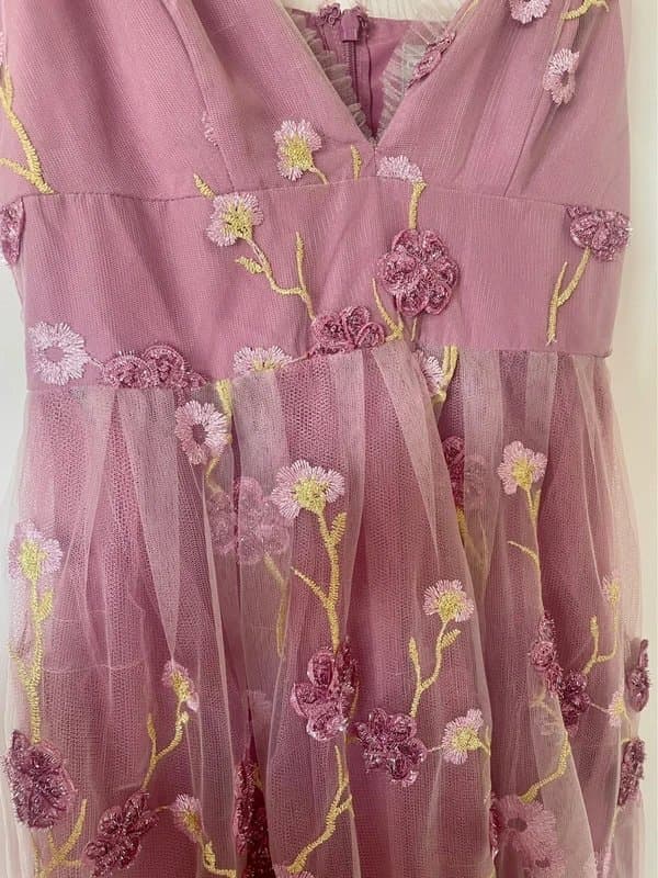 ASOS ASOS Embellished Purple Purple Embroidered Dress 10 BNWT
