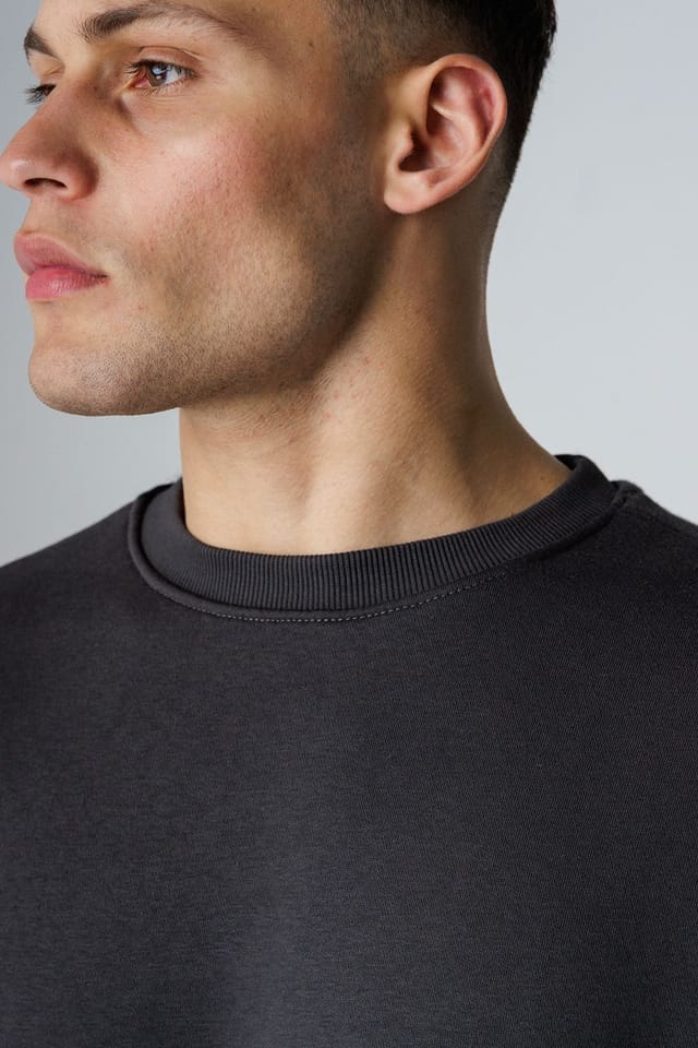 Influence Influence Men's Cotton Blend Graphic Long Sleeve Sweatshirt in Black - 3