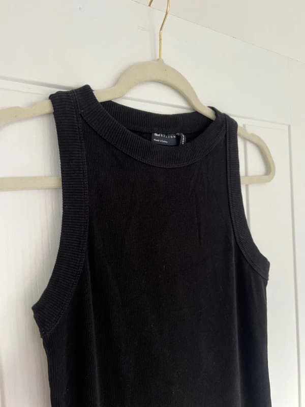 ASOS Black ASOS Ribbed Midi Dress