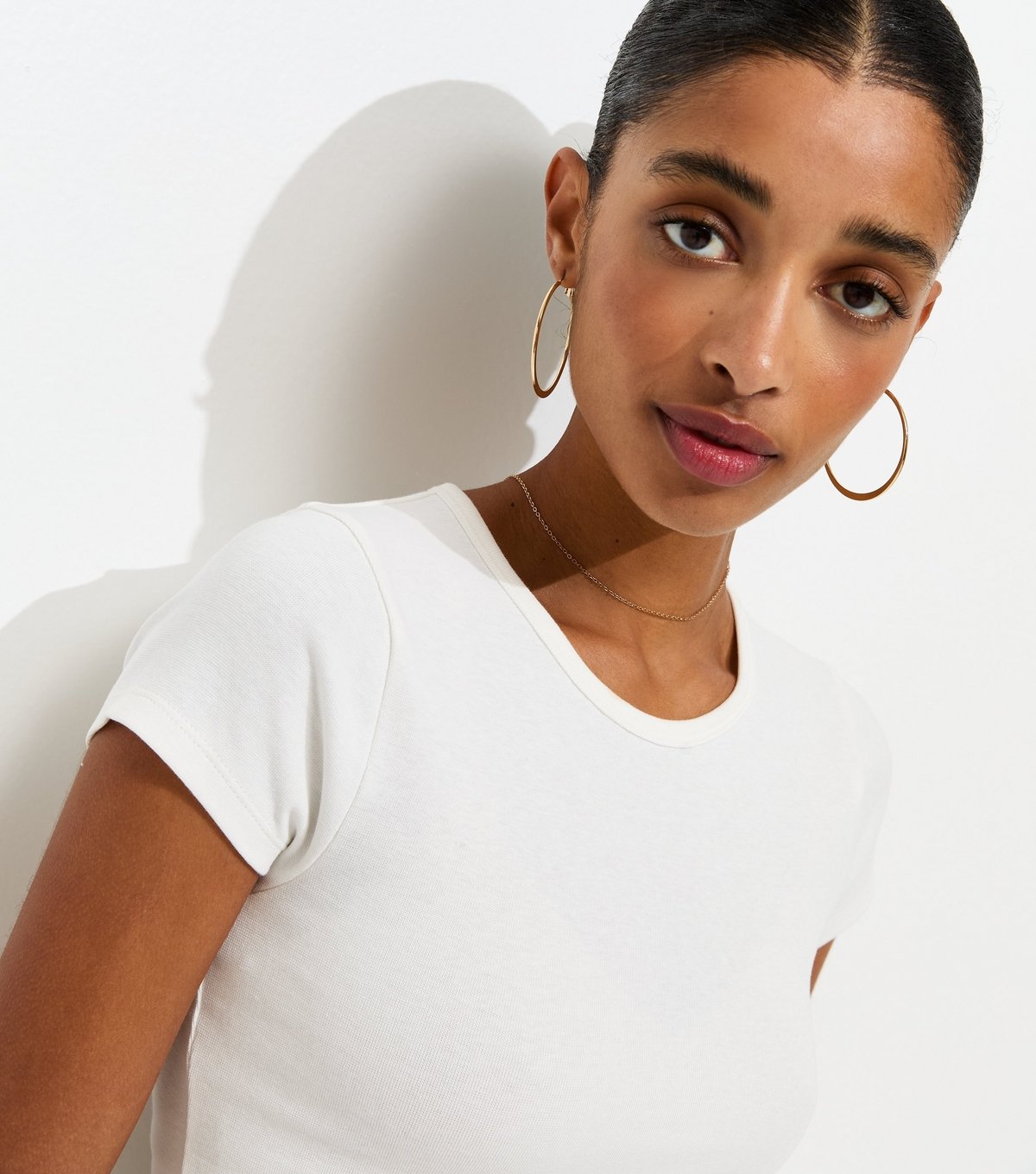 New Look Women's Cream Baby Tee T-Shirt New Look - 2