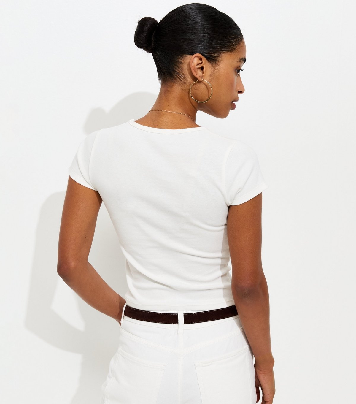 New Look Women's Cream Baby Tee T-Shirt New Look - 4