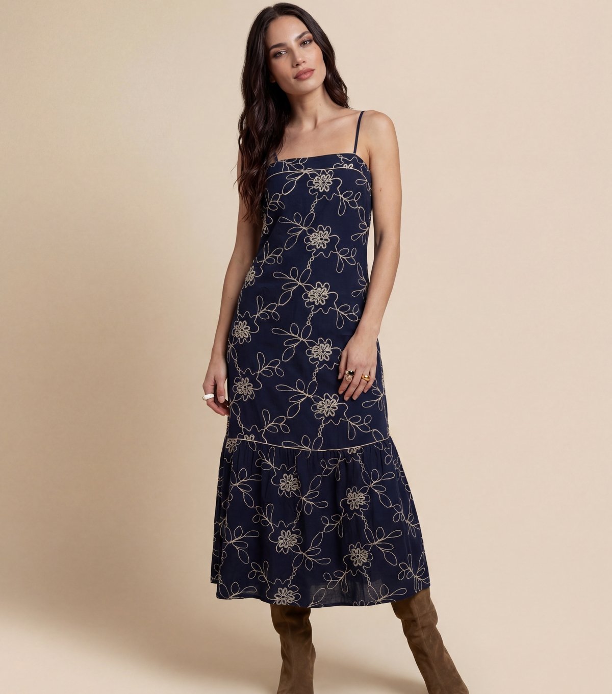 Urban Bliss Women's Navy Embroidered Maxi Dress Urban Bliss New Look - 2