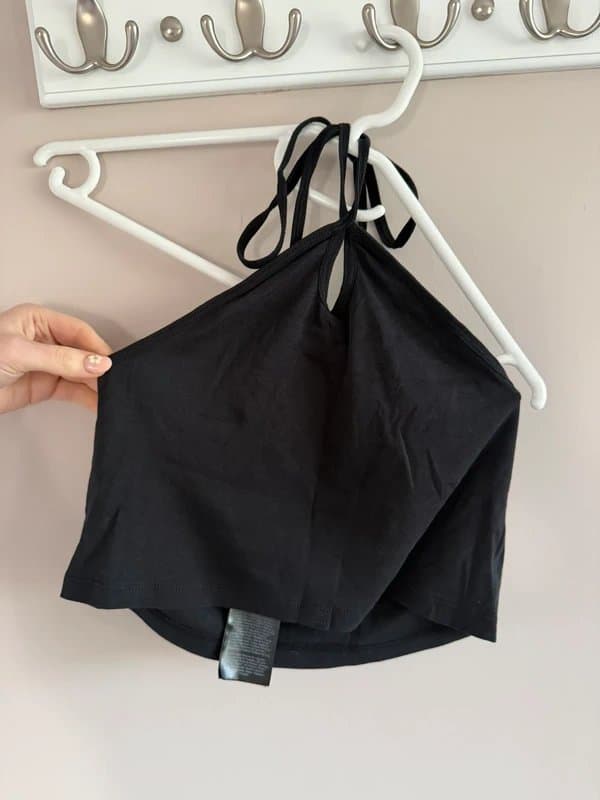 ASOS ASOS black halter neck crop top