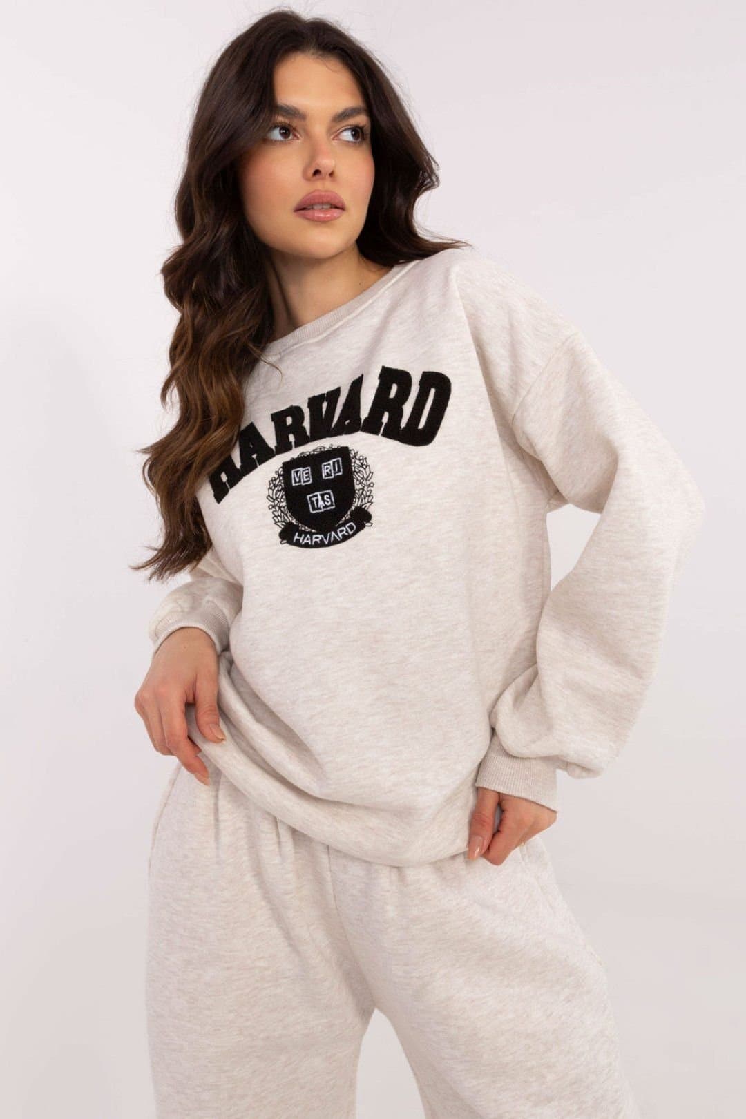 Love Lace Love Lace Women's Insulated Cotton Polyester Casual Sweatshirt Style 206378 in Beige