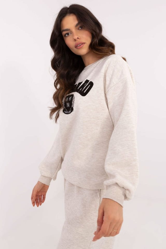 Love Lace Love Lace Women's Insulated Cotton Polyester Casual Sweatshirt Style 206378 in Beige - 3