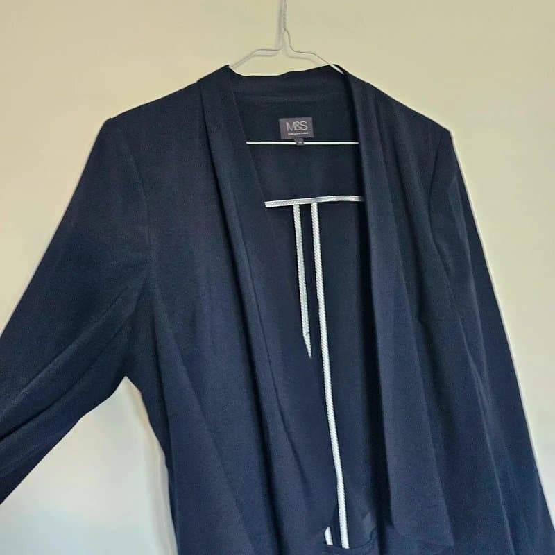 Marks & Spencer 14 marks and Spencer blazer navy blue summer lightweight open front