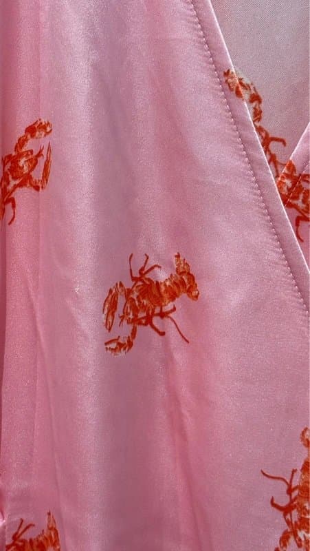 Never Fully Dressed Never Fully Dressed Lobster Print Wrap Dress - Pink - Size 24 - Good Condition