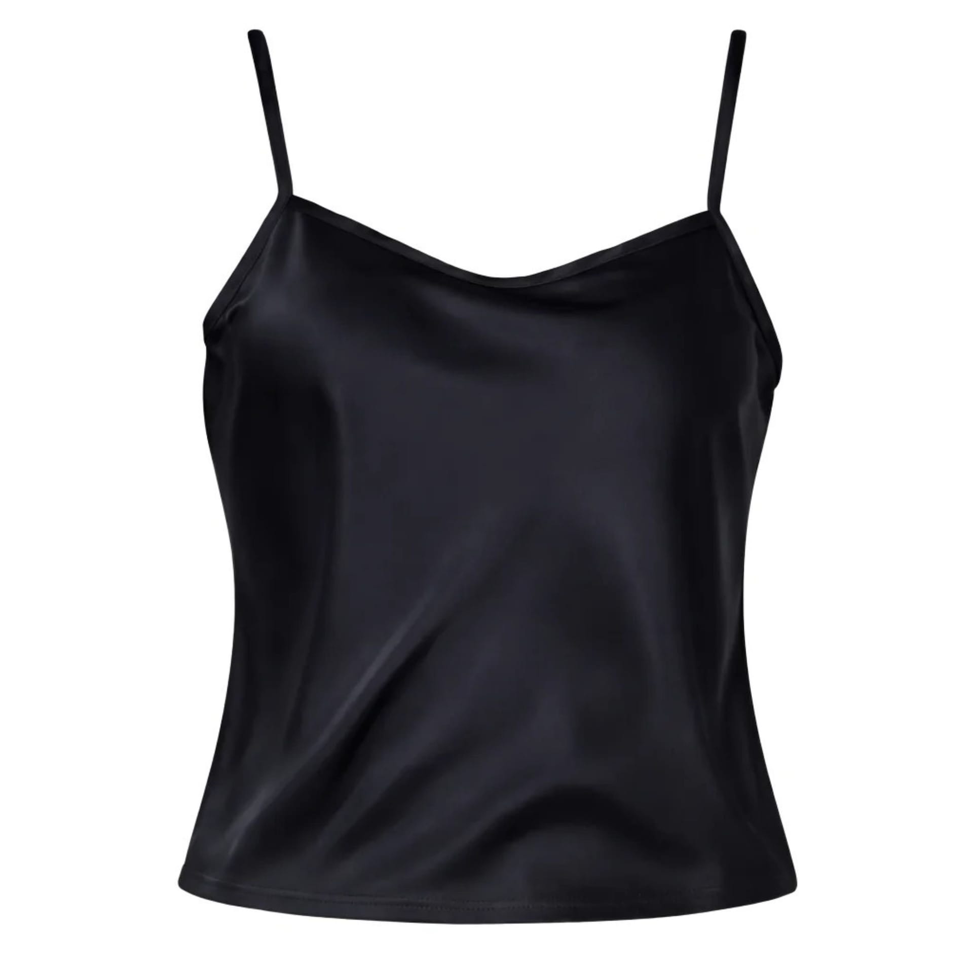 Zafur Official Black Satin Camisole