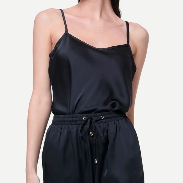 Zafur official Zafur official Women's Zafur Cami in Caviar in Black - 2