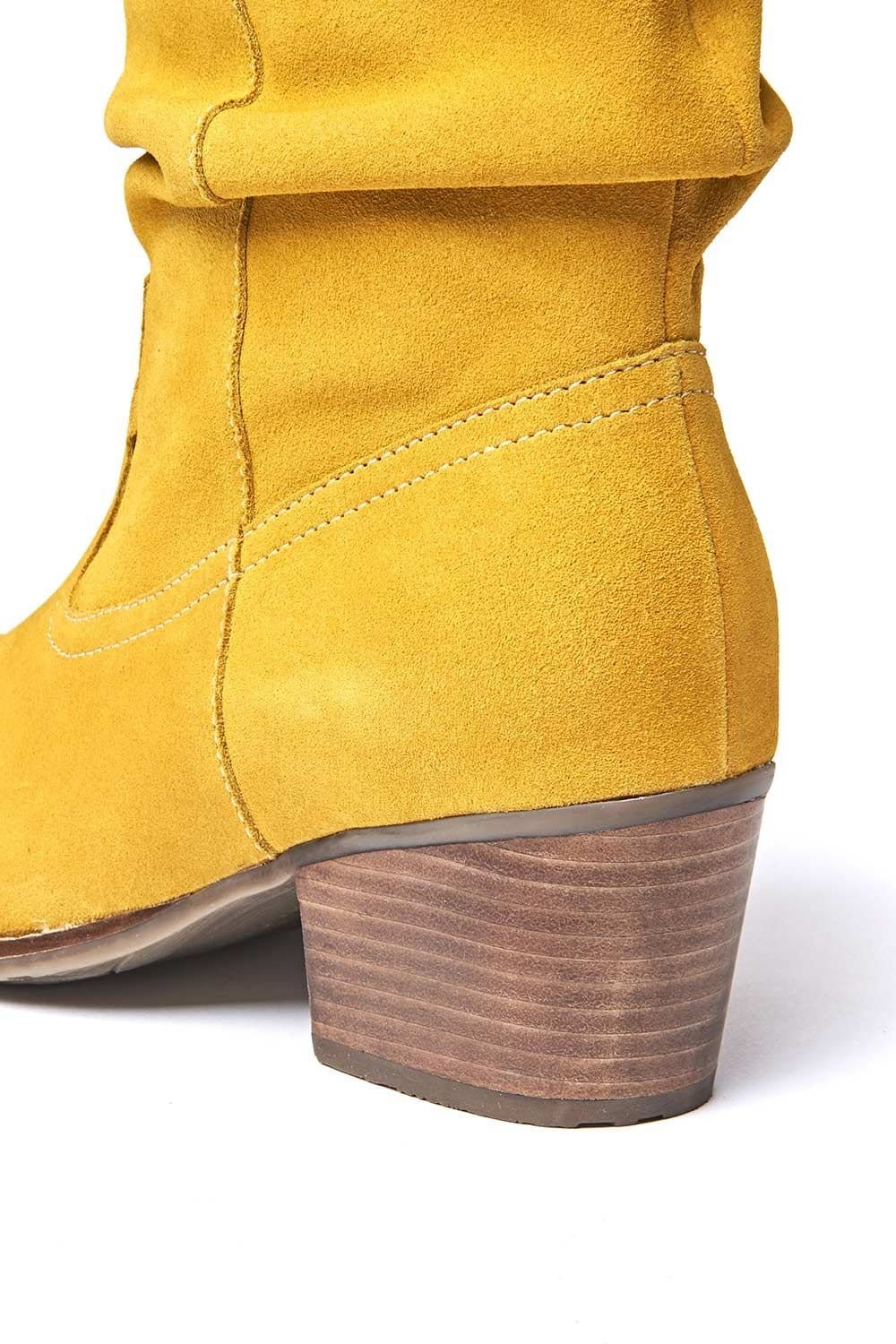 Moshulu Moshulu Women's 'Erica' Block Heel Western Boots in Yellow - 4