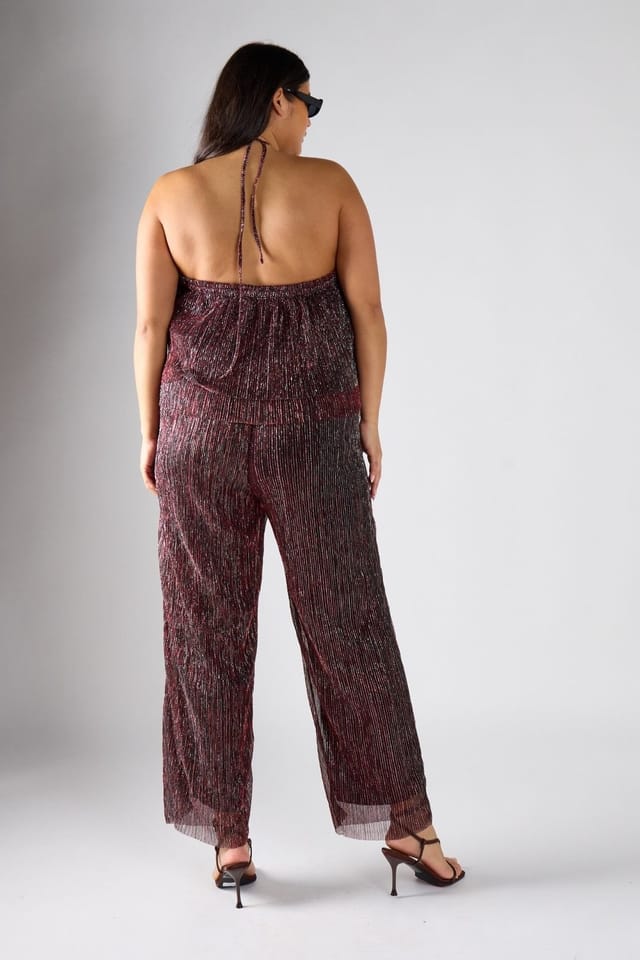 Shnoo Shnoo Women's Pleated Cami Jumpsuit in Red - 2
