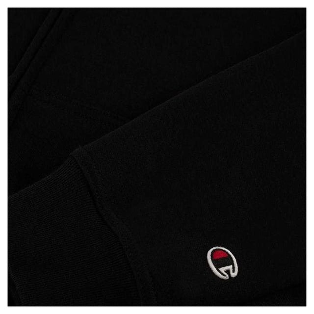 Champion Champion Men's Branded Sleeve Full Zip Hoodie in Black - 3