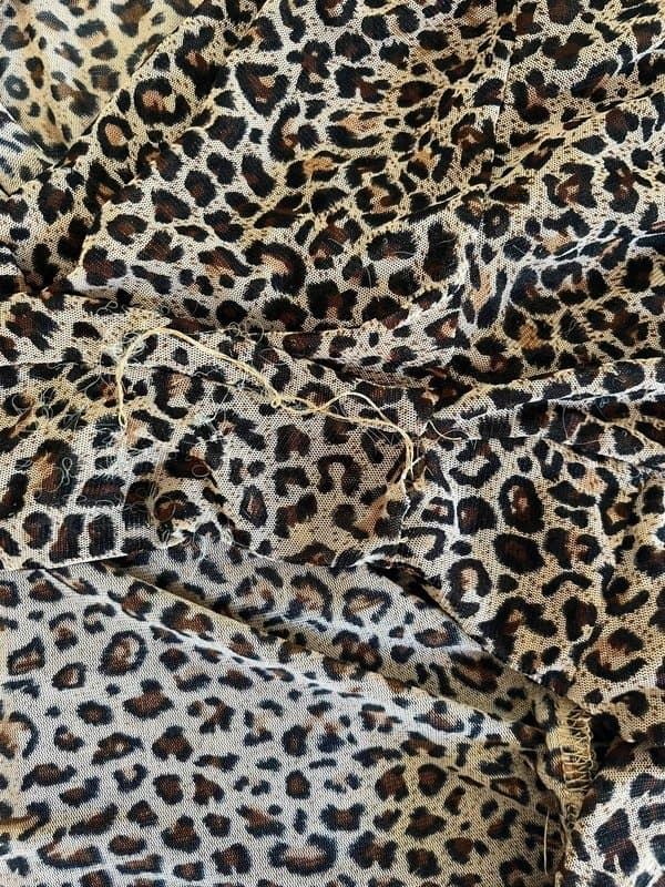 Never Fully Dressed Leopard Mesh George Wrap Top NFD XL