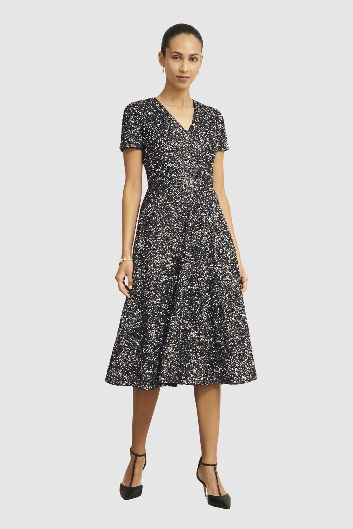 Hobbs London Hobbs London Women's Tatiana Sequin Dress in Black