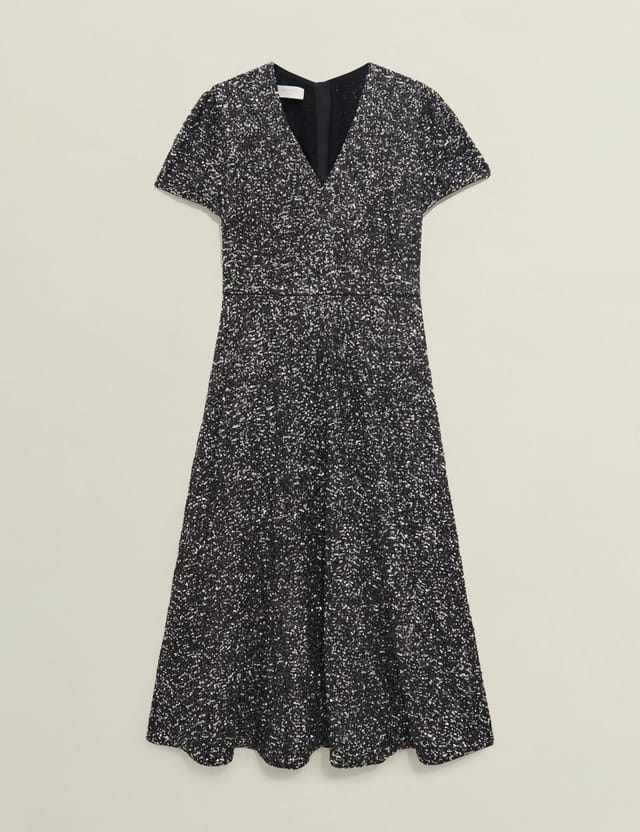 Hobbs London Hobbs London Women's Tatiana Sequin Dress in Black - 2