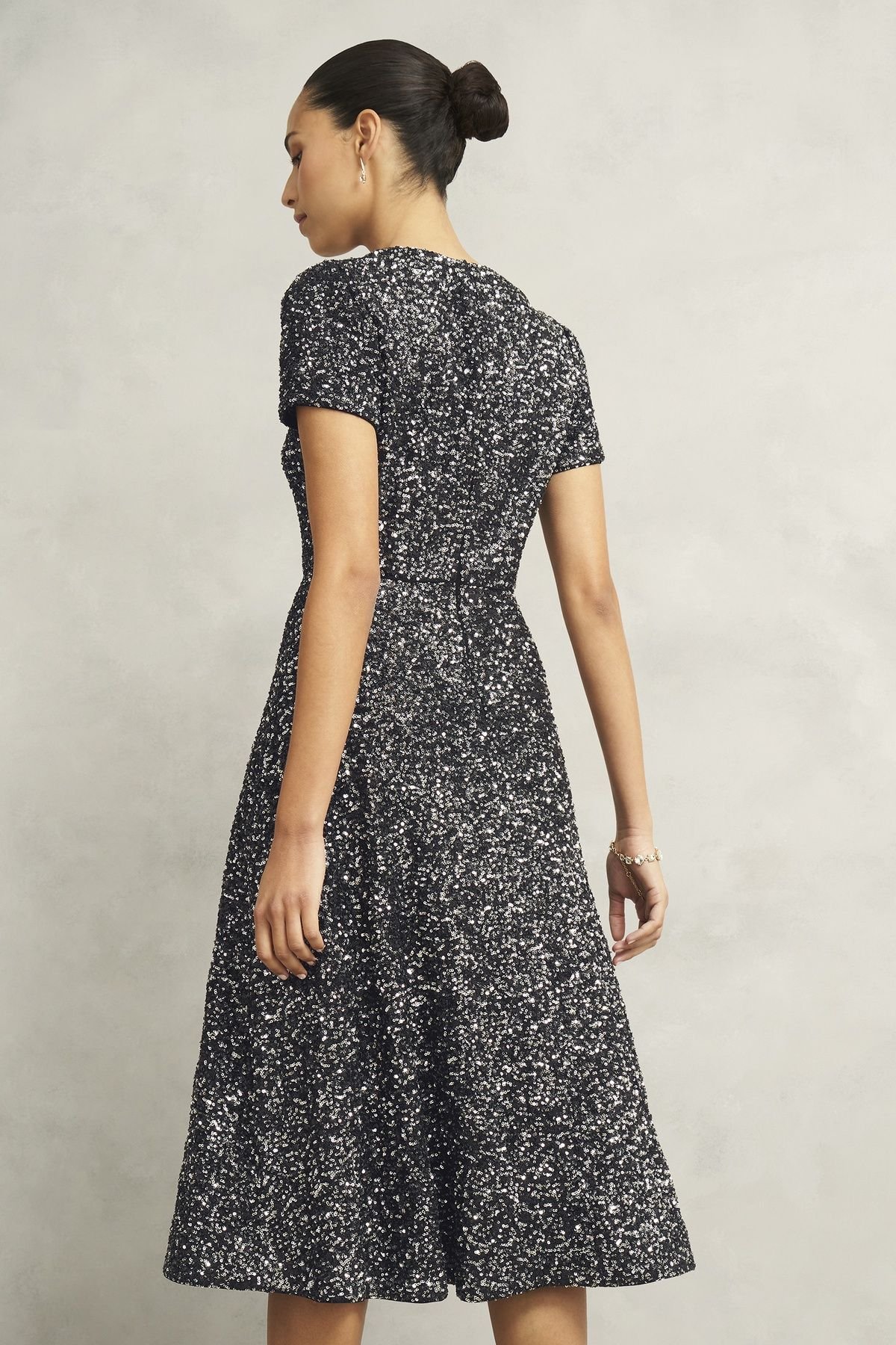 Hobbs London Hobbs London Women's Tatiana Sequin Dress in Black - 4