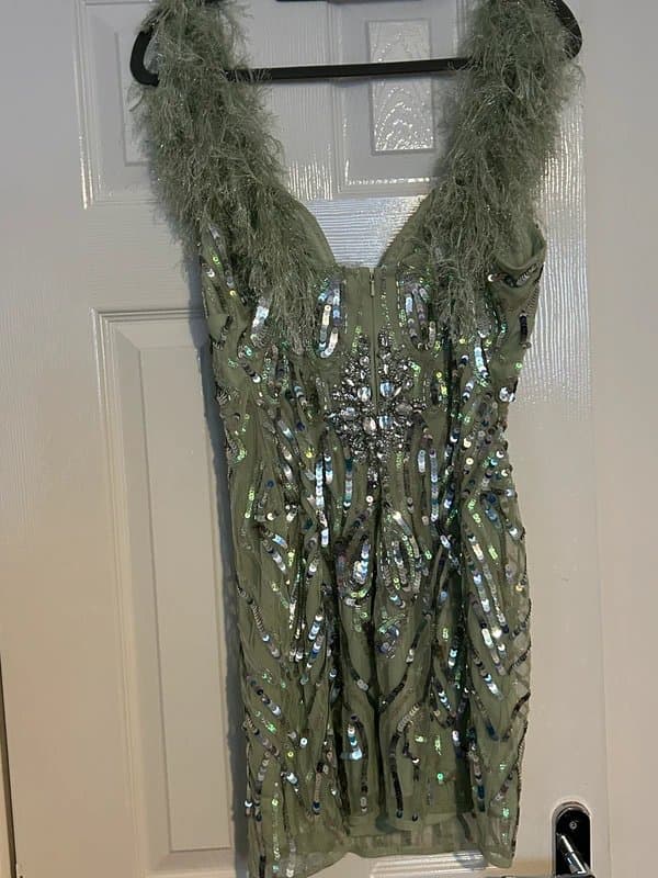 ASOS ASOS Luxe green sequin body con