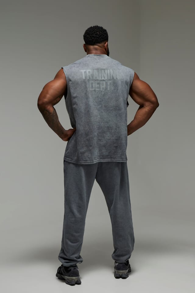 Training Dept. Training Dept. Men's Training Dept Oversized Washed Tank in Grey - 2