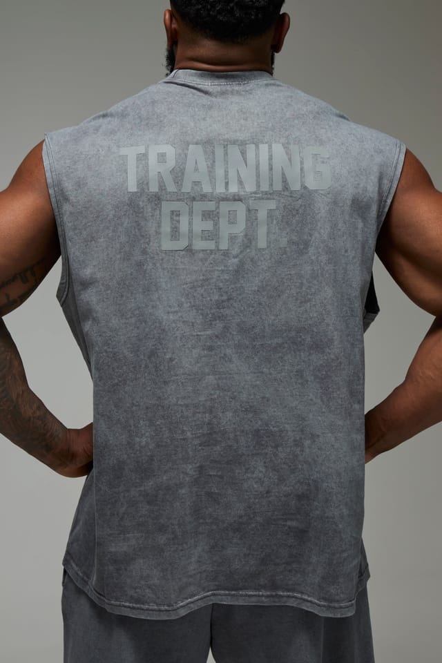 Training Dept. Training Dept. Men's Training Dept Oversized Washed Tank in Grey - 3