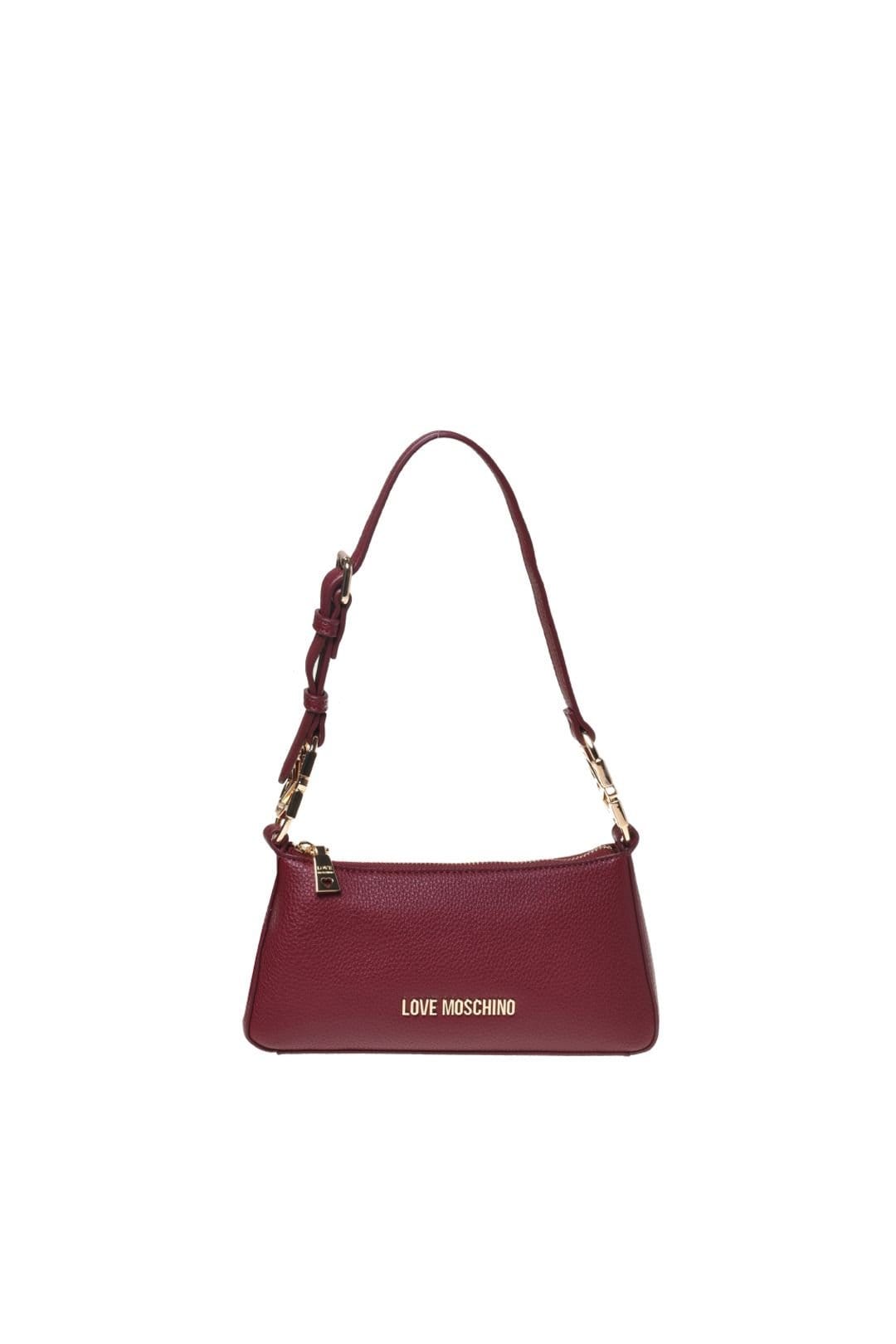 Love Moschino Love Moschino Women's Jewel Croco Shoulder Bag Wine - 1