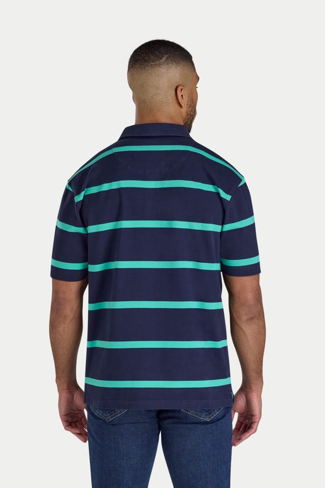 raging bull Raging Bull Men's Thick Stripe Rugby in Navy - 2