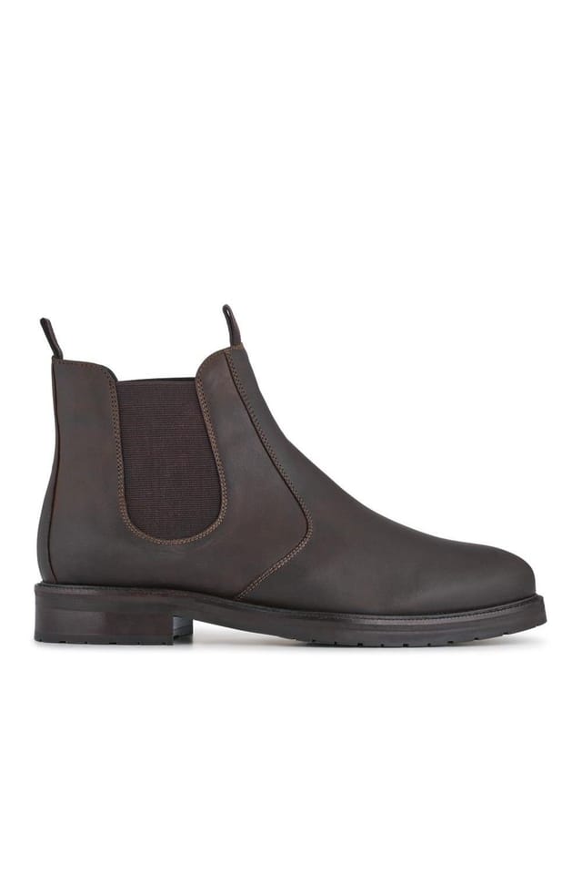 Jones Bootmaker Jones Bootmaker Men's Emile Wide Fit Leather Slip-On Boots in Dark Brown - 2