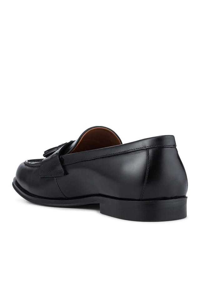 Jones Bootmaker Jones Bootmaker Men's Rayleigh Leather Slip On Loafers in Black - 3