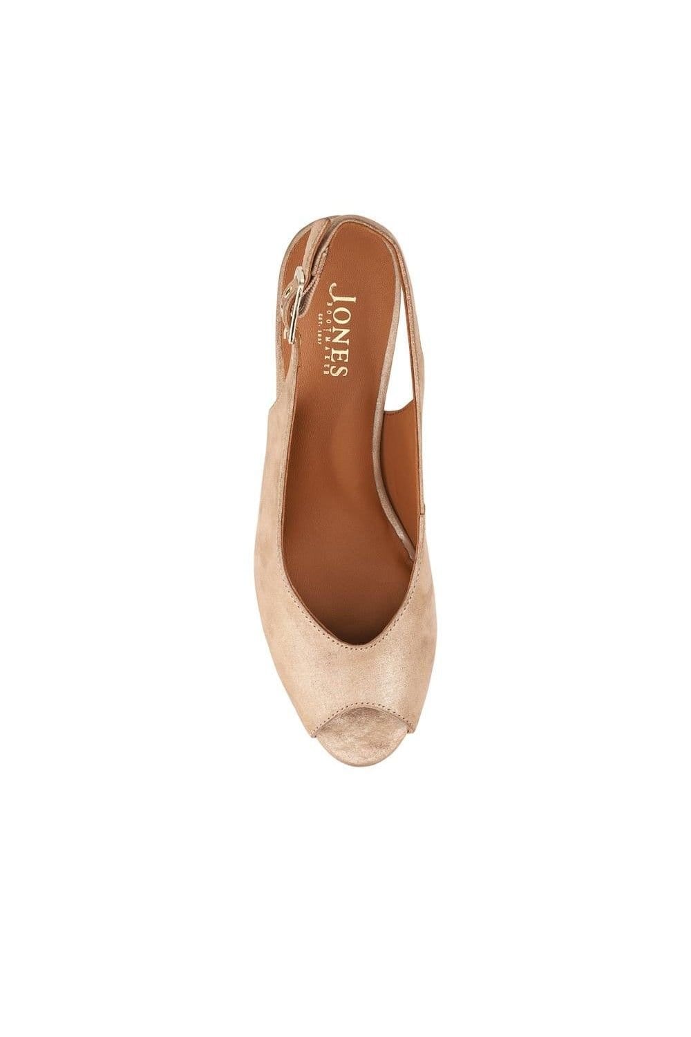 Jones Bootmaker Jones Bootmaker Women's Xiomara Leather Slingback Court Shoes in Gold - 4
