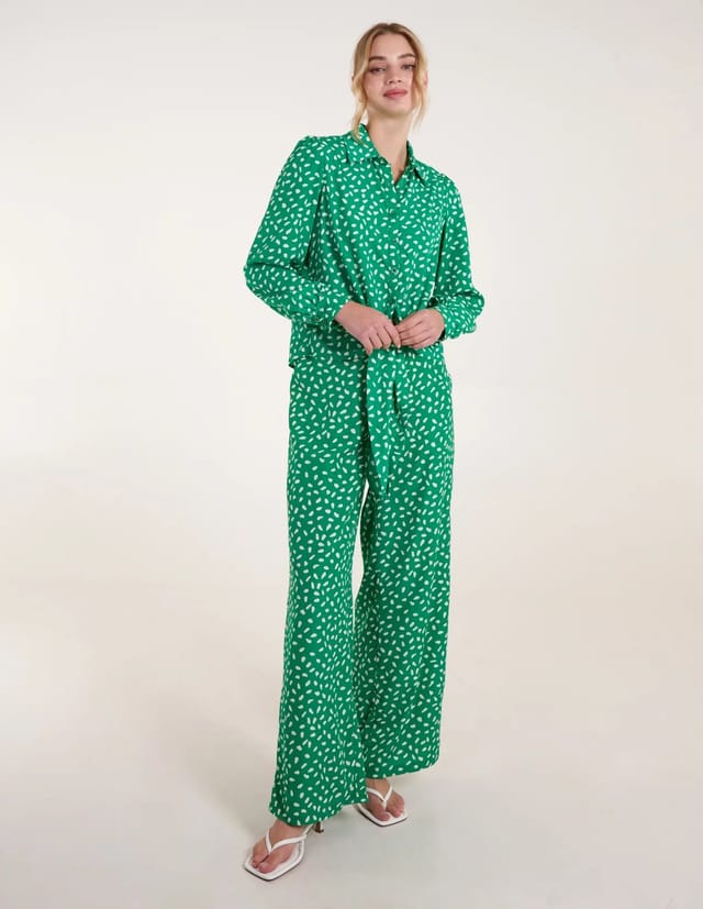 Blue Vanilla Abstract Polka Dot Oversized Shirt - 2