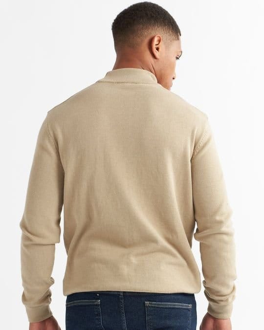 Alse Studio Alse Studio Men's Turtleneck Jumper 100% Cotton Premium Quality in Beige - 3