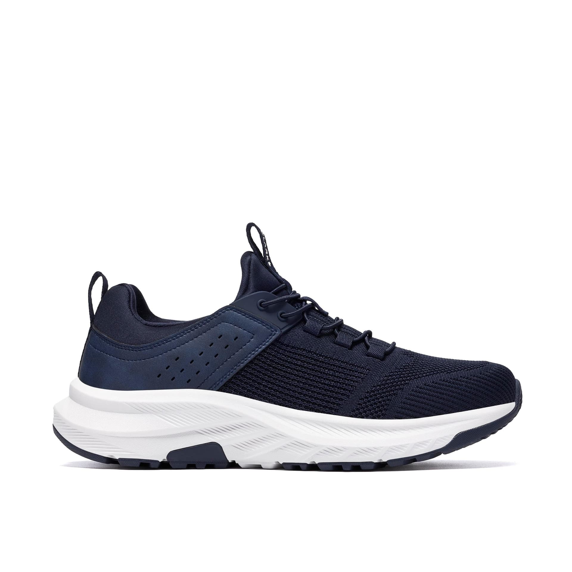 Clarks Clarks Men's Enford Walk Navy Combination Trainers, Lace Up in Blue