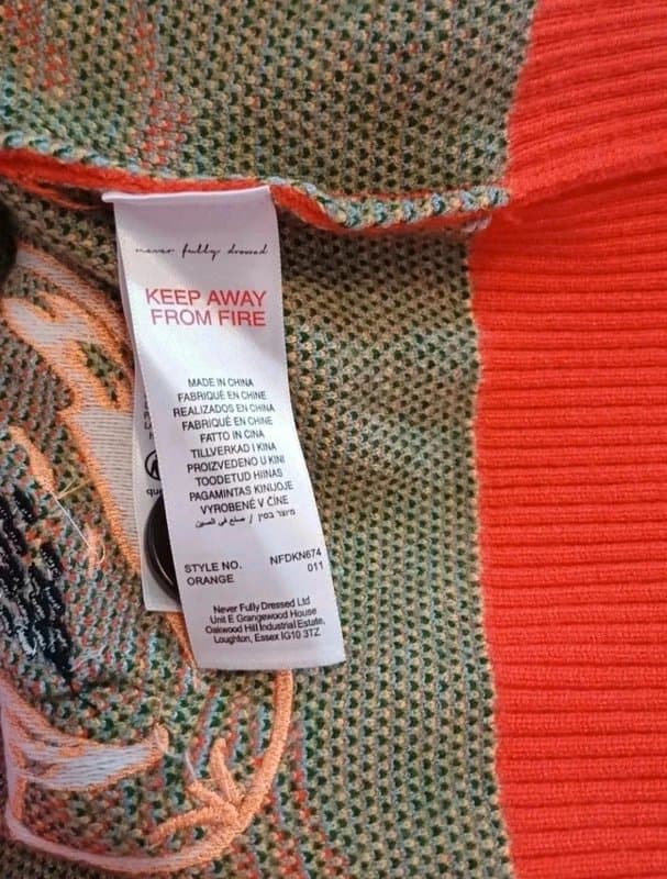 Never Fully Dressed Never Fully Dressed Rio Orange Coral Oversized Cardigan - size L