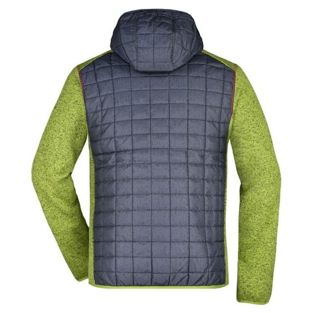 James and Nicholson James and Nicholson Men's Melange Knitted Hybrid Jacket - 2