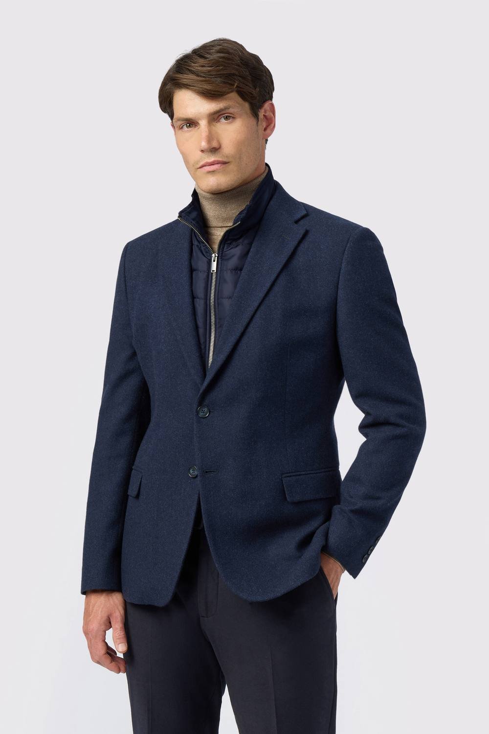 Melka Melka Men's Blazer With Gilet Insert in Navy - 2