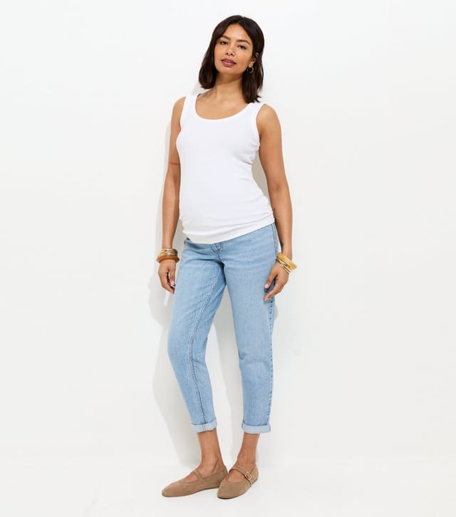 New Look Women's Maternity Light Blue Mom Jeans New Look - 3