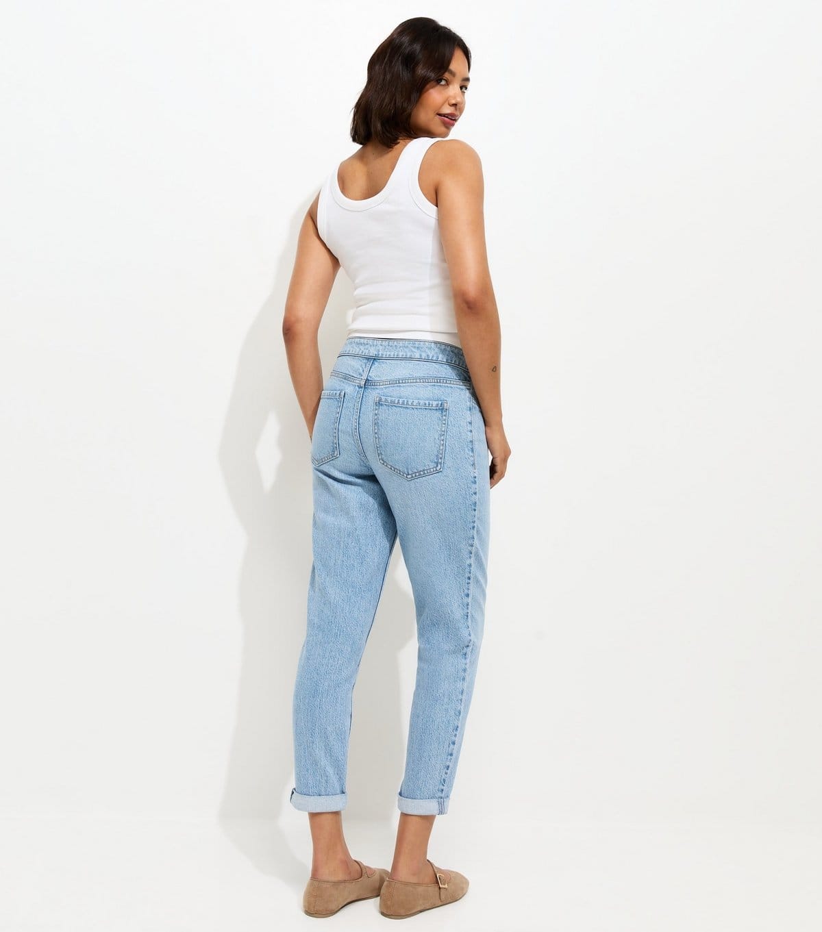 New Look Women's Maternity Light Blue Mom Jeans New Look - 4