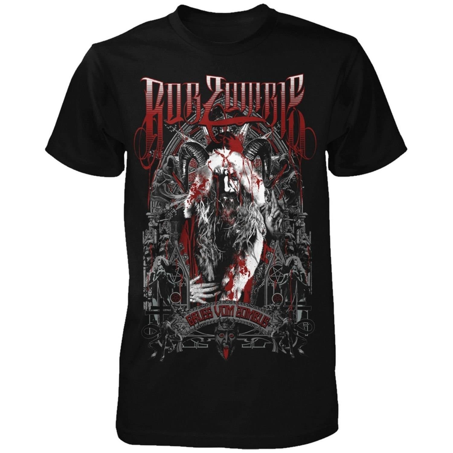 Rob Zombie Rob Zombie Men's Krampas T-Shirt in Black