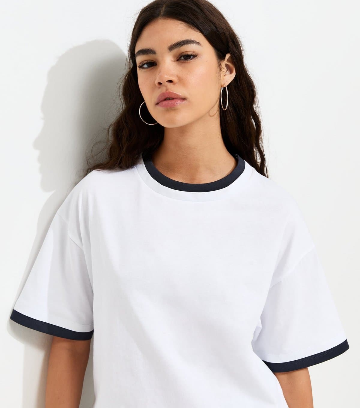 New Look Women's White 2-in-1 Short Sleeve Boxy T-Shirt New Look