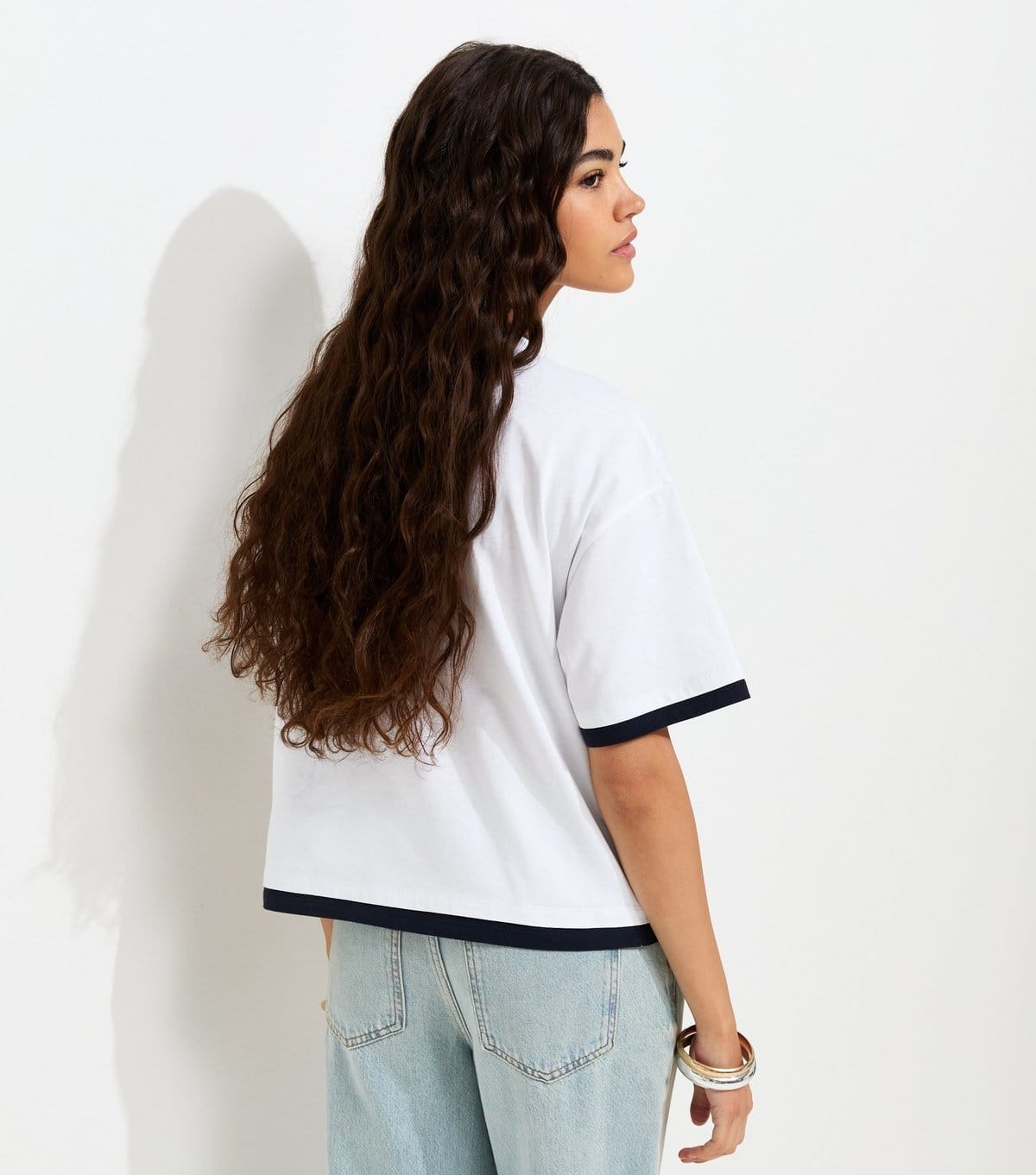 New Look Women's White 2-in-1 Short Sleeve Boxy T-Shirt New Look - 4