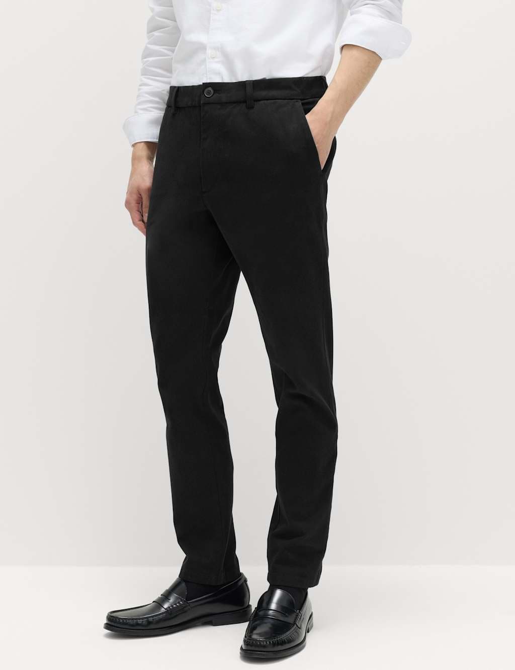 Marks & Spencer M&S The Ultimate Slim Fit Twill Chinos Black